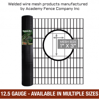 mesh-size 1 inch by 3 inches - 12.5 Gauge - vinyl coated welded wire