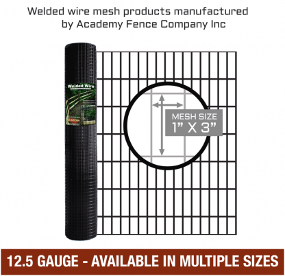 mesh-size 1 inch by 3 inches - 12.5 Gauge - vinyl coated welded wire