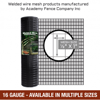 1/2 inch x 1 inch - 16 Gauge - Vinyl coated welded wire