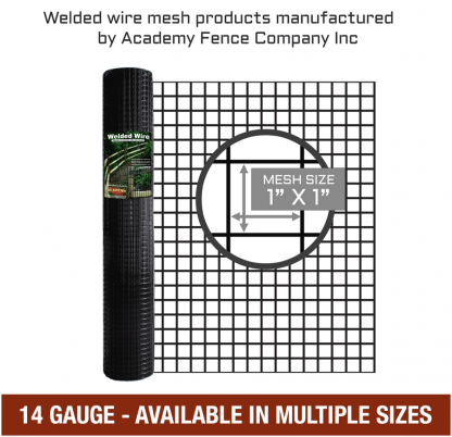mesh size 1 inch by 1 inch - 14 Gauge - vinyl coated welded wire