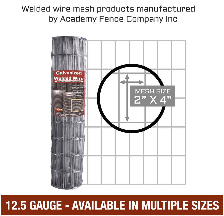 Galvanized Welded Wire Mesh Cage Fence 12.5 Gauge MANY SIZES & OPTIONS 