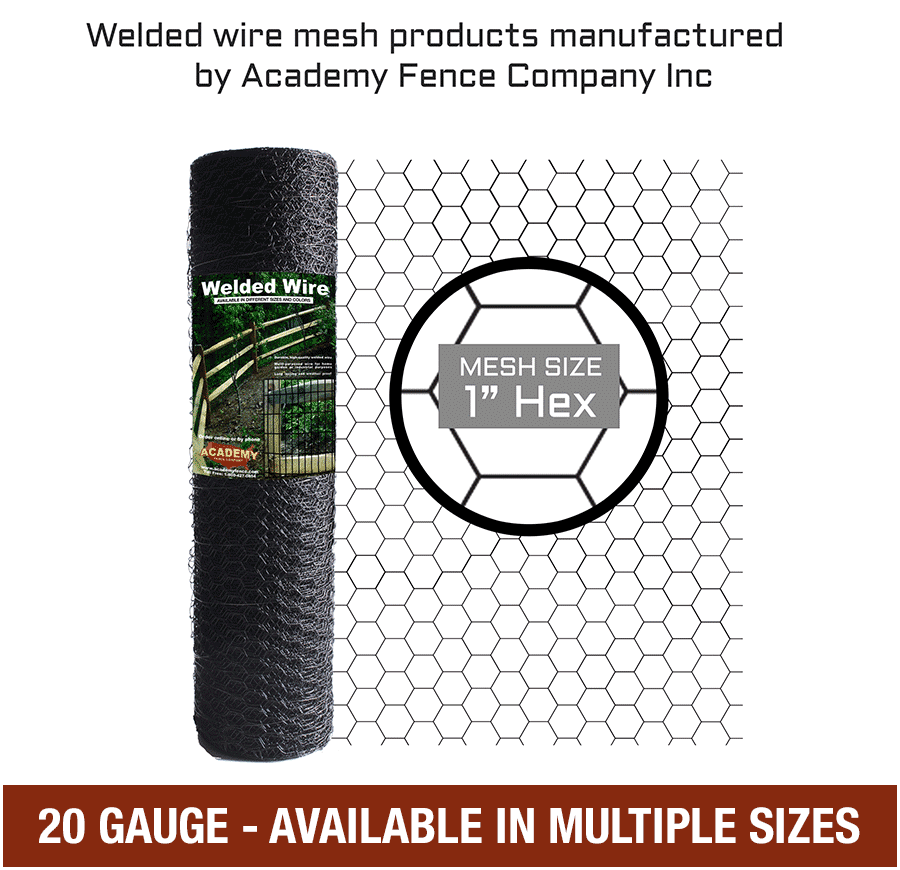 mesh size 1 inch hex - 20 Gauge - vinyl coated hex netting - chicken wire