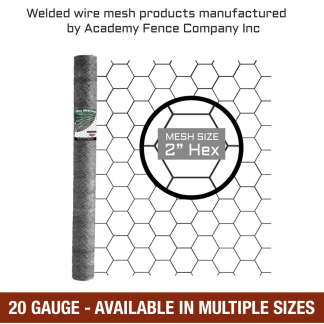 mesh size 2 inches hex - 20 Gauge - Galvanized hex netting or chicken wire