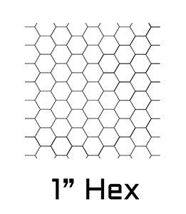 1 inch hexagonal mesh size