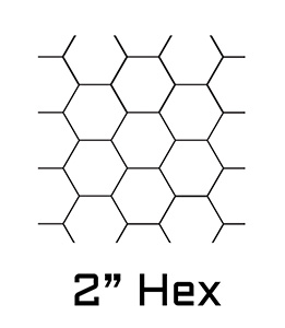 2 inches hexagonal mesh size