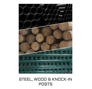 steel posts, wood posts and knock-in posts category