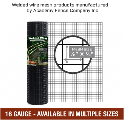 1/2inch x 1/2inch - 16 Gauge - hardware cloth vinyl coated welded wire fence