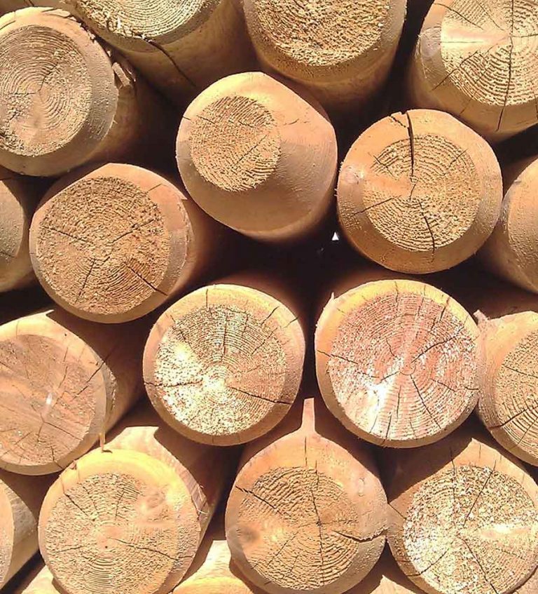 Round Cedar Non Tappered Wood Fence Post 