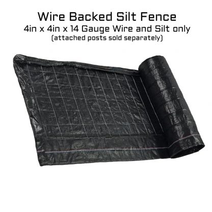 Wire back erosion silt fencing available in 36 inches x 100 foot long and 48 inches x 100 foot long